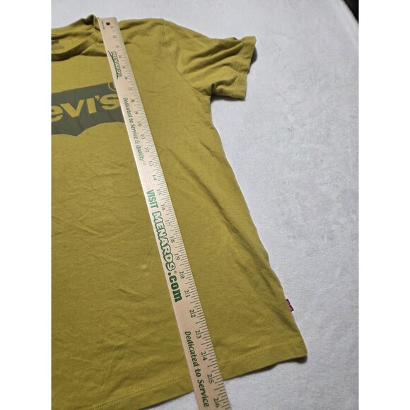 Levis Shirt Adult Medium Yellow Black Logo Graphic Tee Crew Neck Casual Mens - Picture 9 of 9